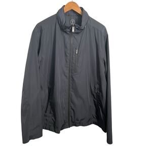 TUMI Tech By Tumi Men's Dark Gray Packable Rain Windbreaker Lined Size XL